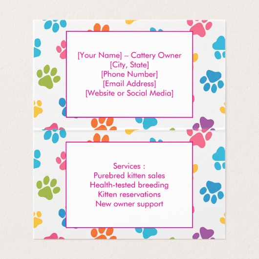 折り畳み家電の名刺カスタマイズ可能な写真 名刺 (内部フラット)