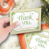 折り畳み小さなかぼちゃの秋のシャワ男女兼用ー サンキューカード