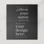 折り畳み座席表あなたのデザインアップロード プレイスカード (外部開封)