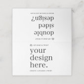 折り畳み座席表あなたのデザインアップロード プレイスカード (外部開封)