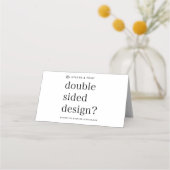 折り畳み座席表あなたのデザインアップロード プレイスカード (裏面)