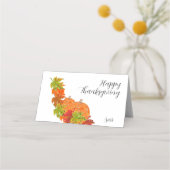 折り畳み座席表：感謝祭 プレイスカード (正面)