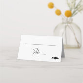 折り畳み座席表 – 魚 プレイスカード (正面)