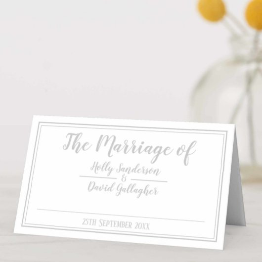 折り畳み式の両面結婚式 プレイスカード