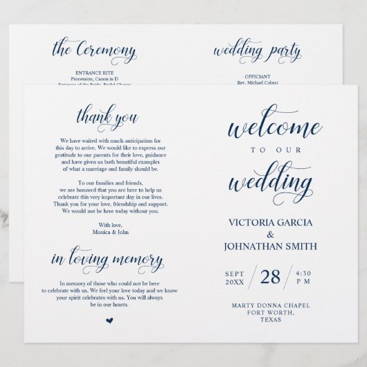 折り畳み式の結婚歓迎 (正面/裏面)