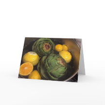 折り畳み式グリーティングカードのレシピとアーティチョーク