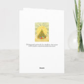 折り畳み式グリーティングカードの空白のクリスマスツリー カード (裏面)