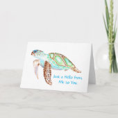 折り畳み式グリーティングカード 5x7  カスタマイズされたカメ カード (正面)