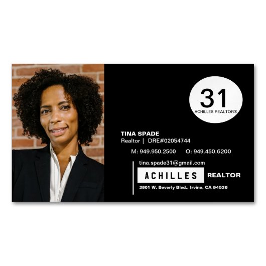 折り畳み式不動産仲介業者 マグネット名刺 (正面)