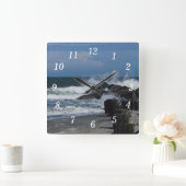 折り畳み式壁時計で波を打つ スクエア壁時計 (ホーム)