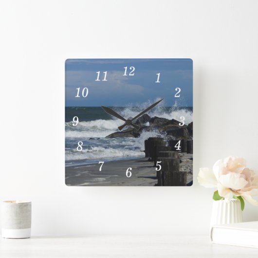 折り畳み式壁時計で波を打つ スクエア壁時計 (ホーム)