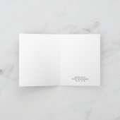 折り畳み感謝カード - 白いスクリプト サンキューカード (内部)