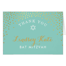 折り畳み感謝ユーバルミツワー金ゴールド紙吹雪ミント