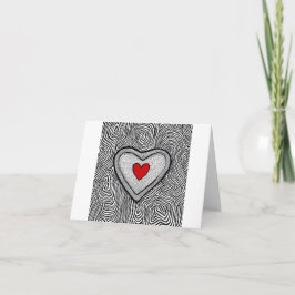 折り畳み招待状ドードルラブハート招待状 招待状