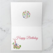 折り畳み挨拶誕生日カード カード (内部)