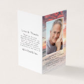 折り畳み日没海記念祈りの言葉カード 名刺 (外部)