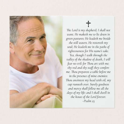 折り畳み日没海記念祈りの言葉カード 名刺 (内部フラット)