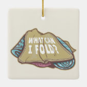 折り畳み服、洗濯日 セラミックオーナメント (裏面)