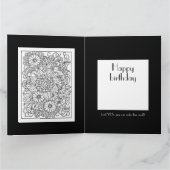 折り畳み着色グリーティングカードの花 カード (内部)