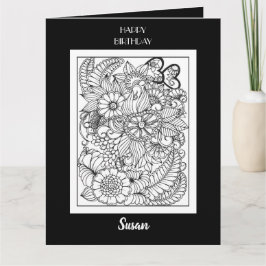 折り畳み着色グリーティングカードの花 カード