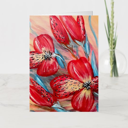 折り畳み箔挨拶カード 箔グリーティングカード (正面)