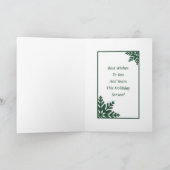 折り畳み緑電球クリスマスカード カード (内部)