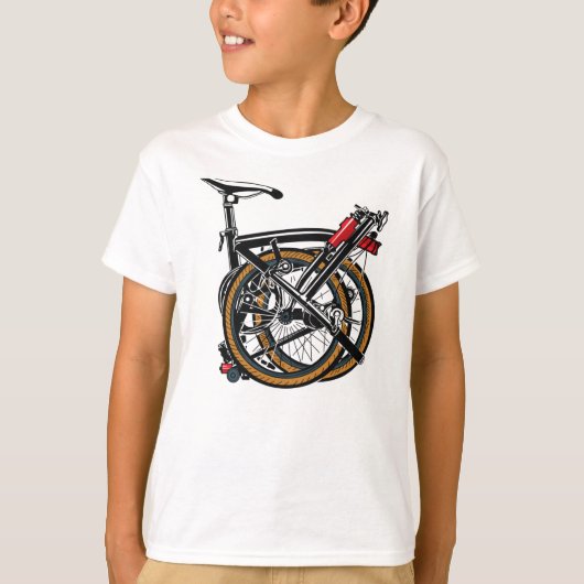 折り畳み自転車 Tシャツ (正面)