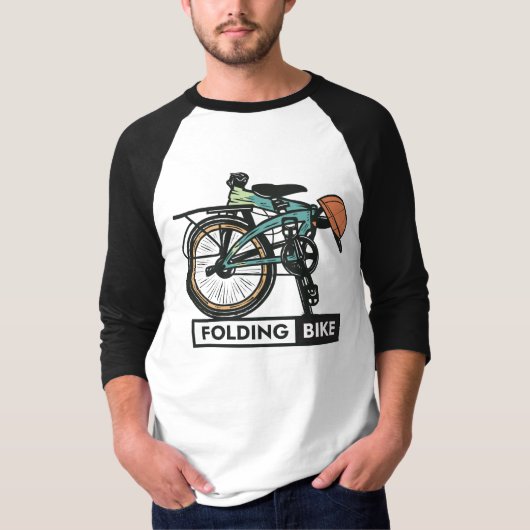 折り畳み自転車 Tシャツ (正面)