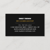 折り畳み衣類、ドライクリーナー、クリーニングサービス 名刺 (裏面)