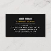 折り畳み衣類、ランドリー、清掃サービス 名刺 (裏面)