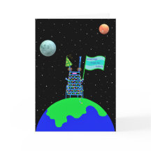 折り畳み誕生日カードエイリアンおもしろい(Jo Images)