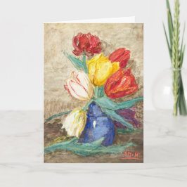 折り畳み誕生日カードチューリップ シーズンカード