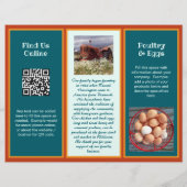 折り畳み農場事業両面フライヤー チラシ (裏面)