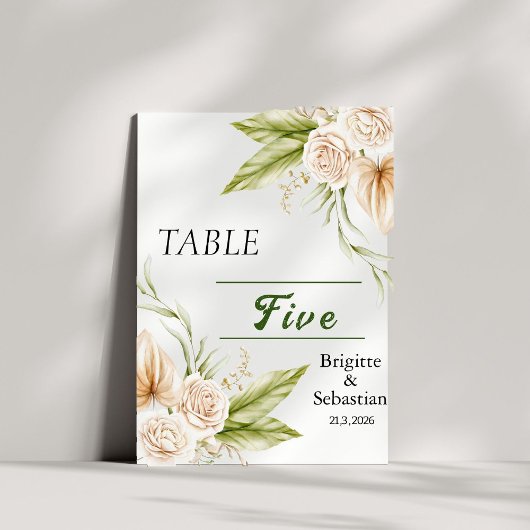 折り畳みBoho繊細なパンパ結婚ス写真のテーブルNo 招待状