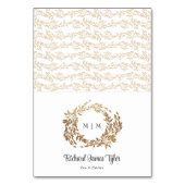 折り畳みDIYクラシック金ゴールドクレスト座席表 テーブルナンバー (正面)