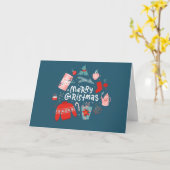 折り畳んだクリスマスカード カード (黄色い花)