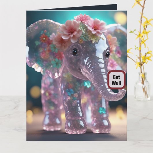 折り畳んだグリーティングカードを手に入れる カード (黄色い花)