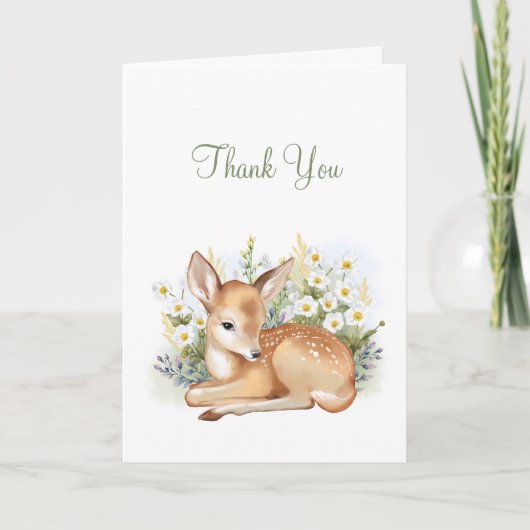 折り畳んだサンキューカードで赤ちゃんシャワー。 サンキューカード (正面)