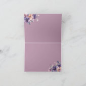 折り畳んだサンキューカードにピンク色の花を付ける サンキューカード (内部)