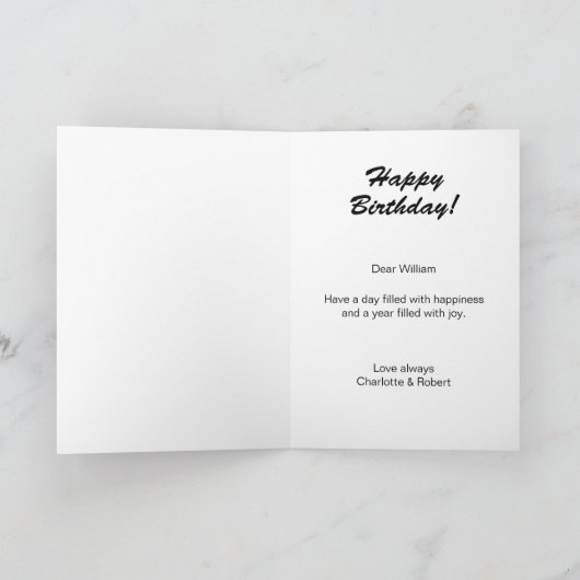 折り畳んだ誕生日カードのバルーン カード (内部)