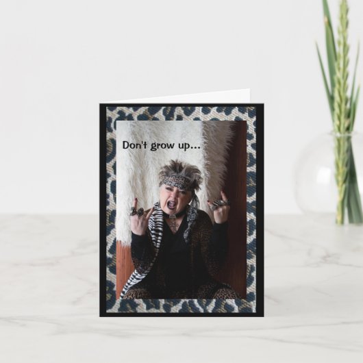 折り畳ユーモアのあるんだグリーティングカードを成長させない カード (正面)