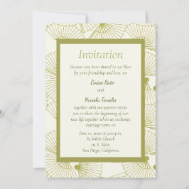 折り畳日本のみファン結婚式招待状 招待状