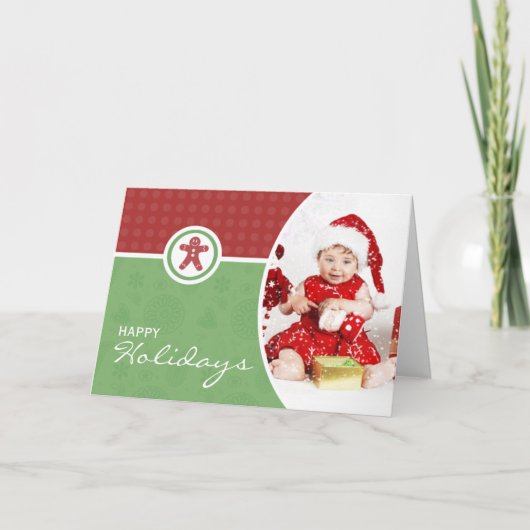 折り畳魅力的み式クリスマス シーズンカード (正面)