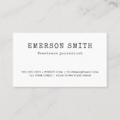 折り目付きホワイト紙ライターエディタプロフェッショナル 名刺 (裏面)