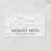 折り目付きホワイト紙ライターエディタプロフェッショナル 名刺 (正面)