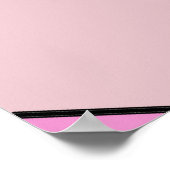 "折り目"の色合いピンクのエクストララージプリント ポスター (角)