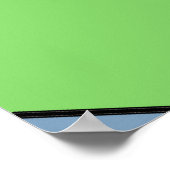 "折り目"グリーンパープルエクストララージプリント ポスター (角)