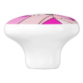 "折り目"ピンク セラミックノブ (側面)