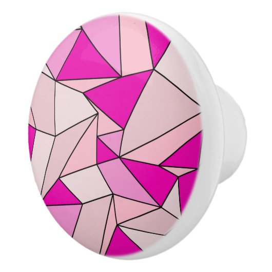 "折り目"ピンク セラミックノブ (右)