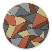 「折り目」ブラウンとグレー セラミックノブ (正面)